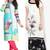 Multicolor printed crepe semi stitched kurti
