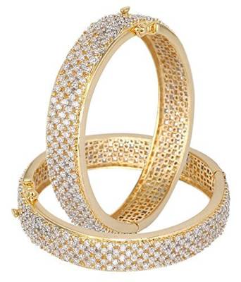 Cubic zirconia gold bangles and bracelets 1
