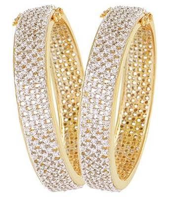 Cubic zirconia gold bangles and bracelets 2