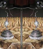 Pearl White Bead Jhumkas