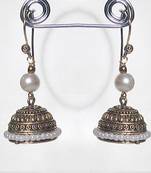 Pearl Bead Antique  Jhumkas
