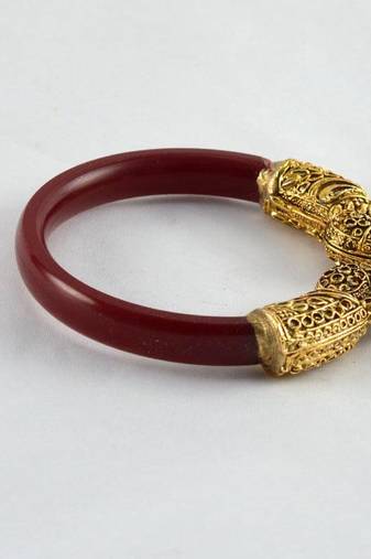 Designer Stretchable Bangles 21Cut Kara Colour Red