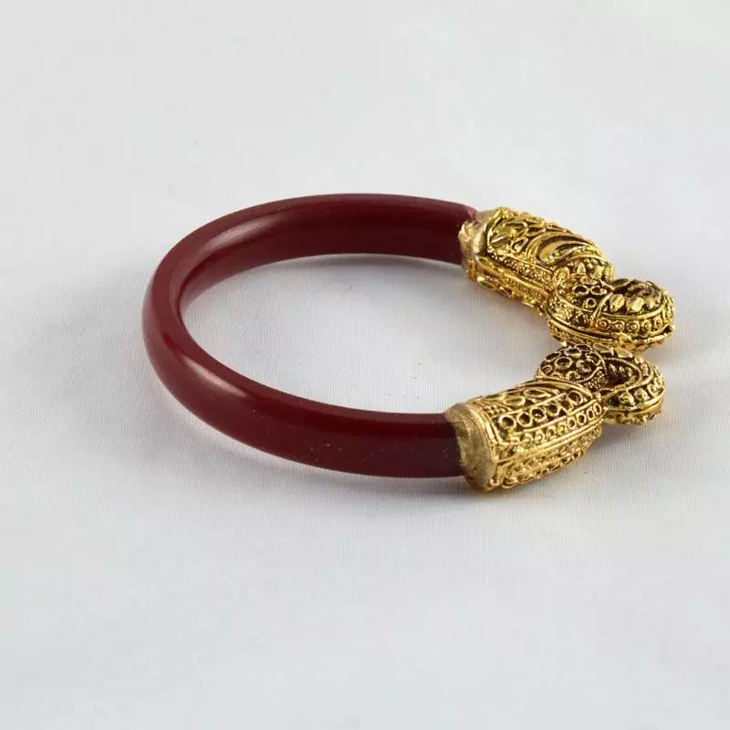 Designer Stretchable Bangles 21Cut Kara Colour Red