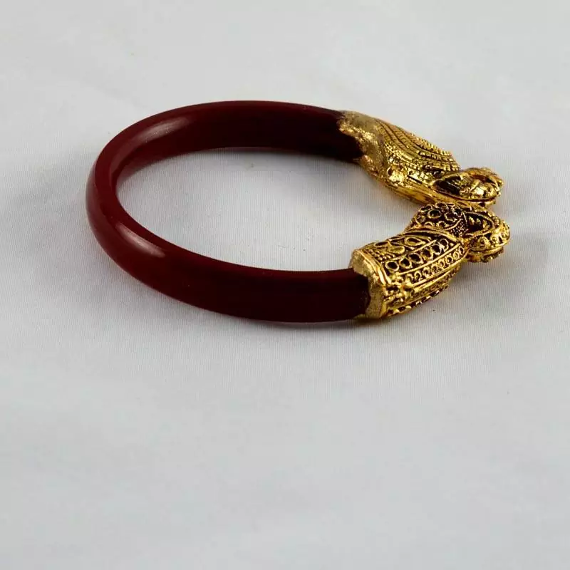 Stylish Stretchable Bangles 21Cut Kara  Colour Red