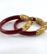 Dazzling Stretchable Bangles 21Cut Colour Red
