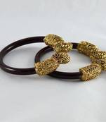 Acrylic Stretchable Bangles Colour Maroon