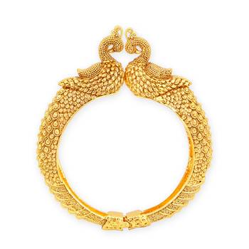 Fine Peacock Gold Plated Kada For Women 2