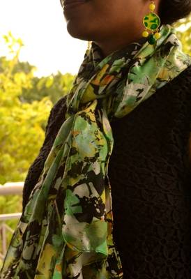 Designer quirky trendy printed multicolour scarf 1