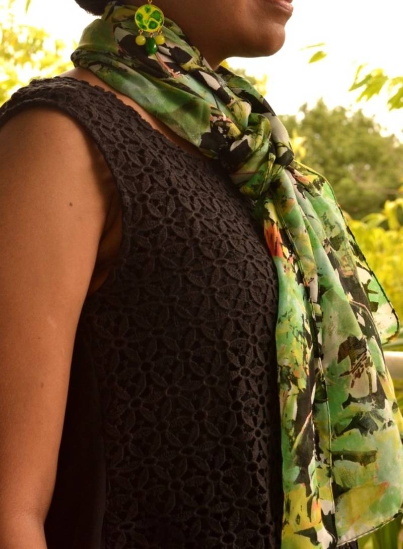 Designer quirky trendy printed multicolour scarf