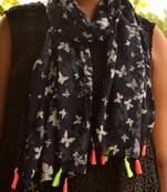 Designer quirky trendy printed multicolour scarf