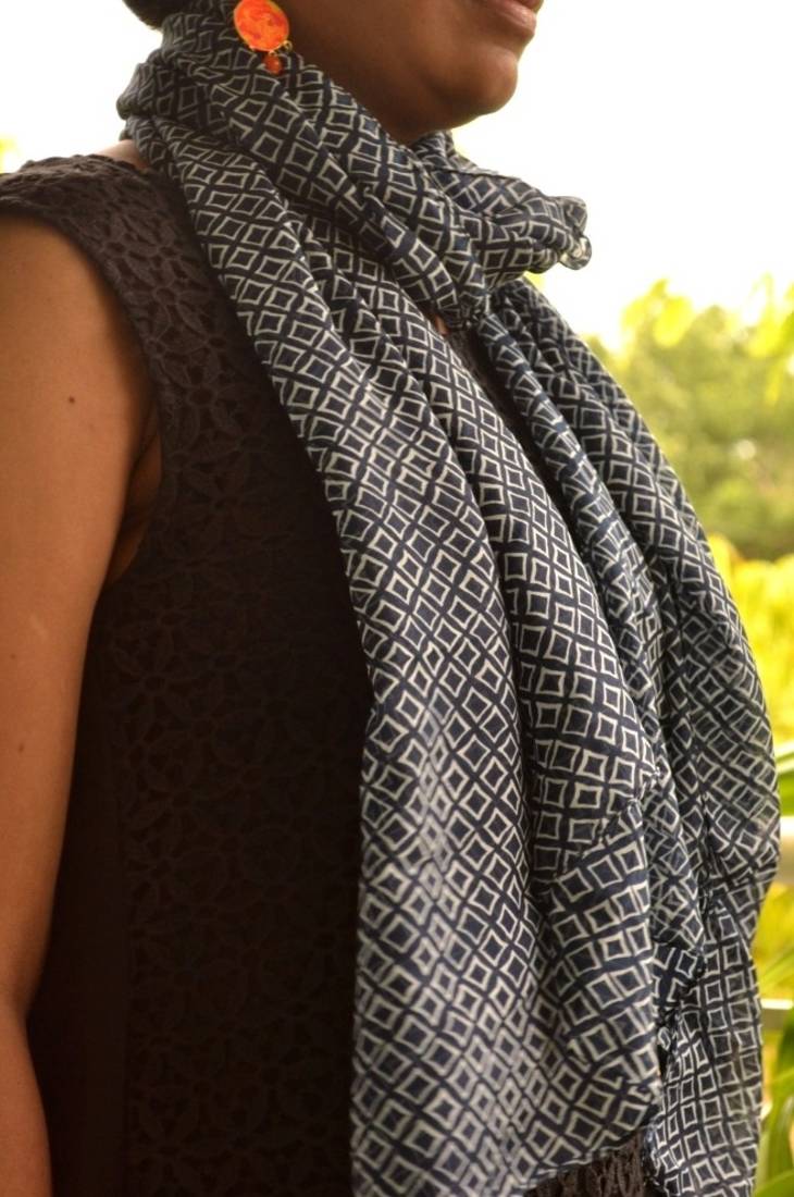 Designer quirky trendy printed multicolour scarf