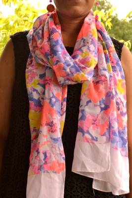 Designer quirky trendy printed multicolour scarf 1