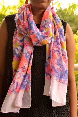 Designer quirky trendy printed multicolour scarf 3
