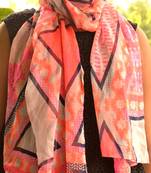 Designer quirky trendy printed multicolour scarf