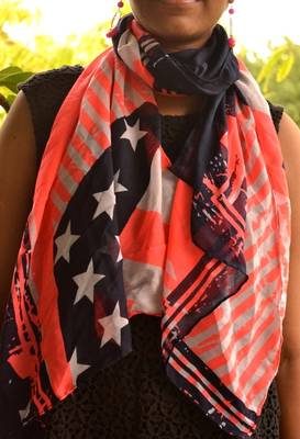 Designer quirky trendy printed multicolour scarf 1