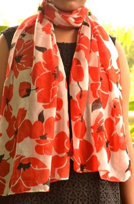 Designer quirky trendy printed multicolour scarf 1