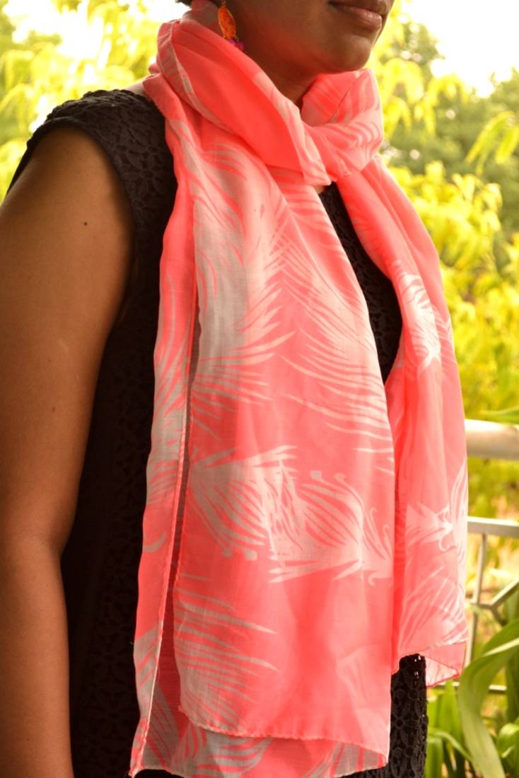 Designer quirky trendy printed multicolour scarf
