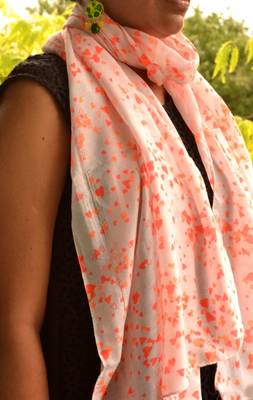 Designer quirky trendy printed multicolour scarf 1