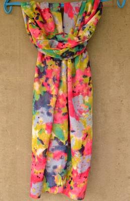 Designer quirky trendy printed multicolour scarf 1