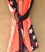 Designer quirky trendy printed multicolour scarf