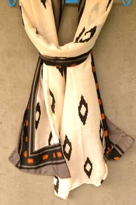 Designer quirky trendy printed multicolour scarf 1