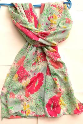 Designer quirky trendy printed multicolour scarf 1