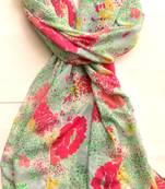 Designer quirky trendy printed multicolour scarf
