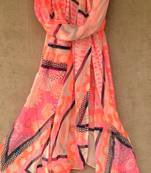 Designer quirky trendy printed multicolour scarf