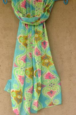 Designer quirky trendy printed multicolour scarf 1