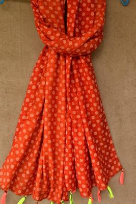 Designer quirky trendy printed multicolour scarf 1