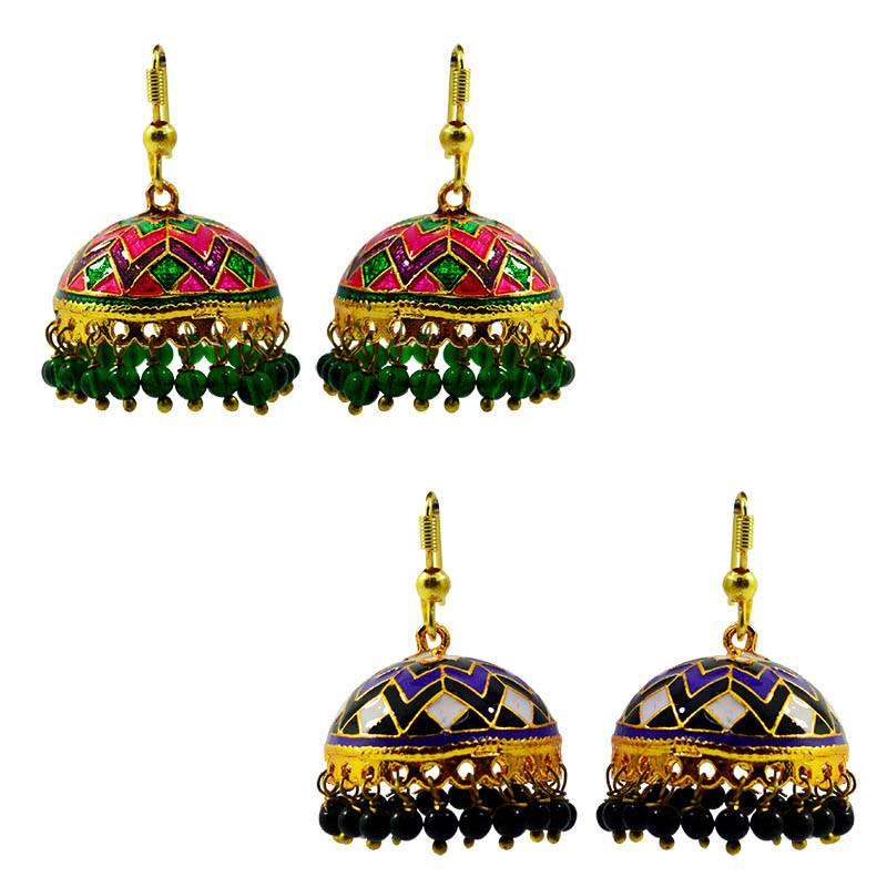 Meenakari jhumki Clearance