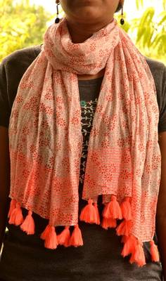 Designer quirky trendy printed multicolour scarf 1