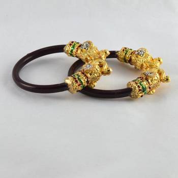 Beautiful stretchable bangles colour maroon  1