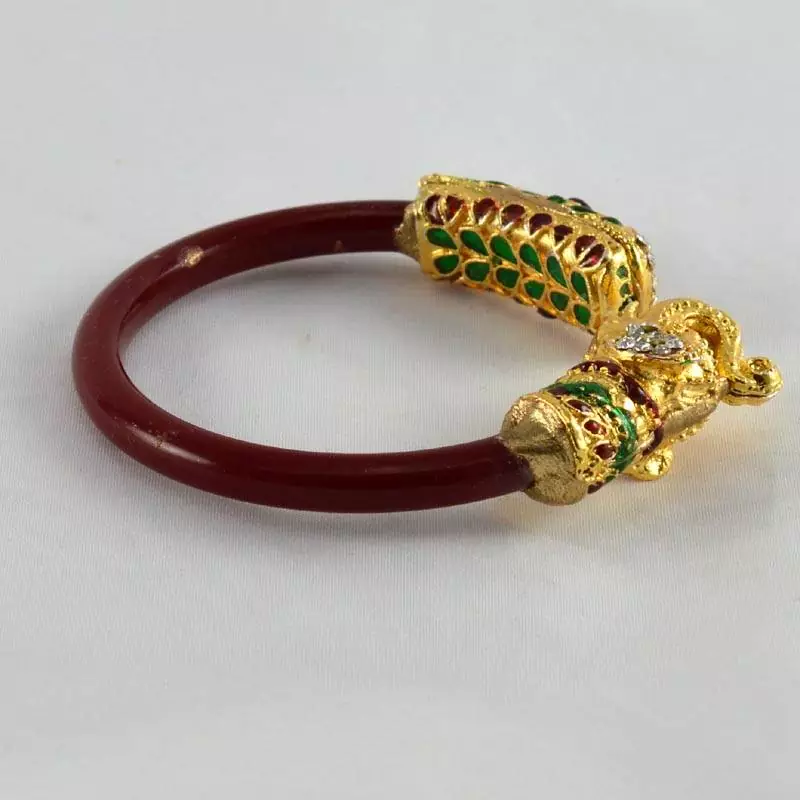 Colourfull Stretchable Bangles Kara Colour Red