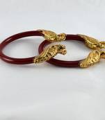 Striking Stretchable Bangles Kara Colour Red