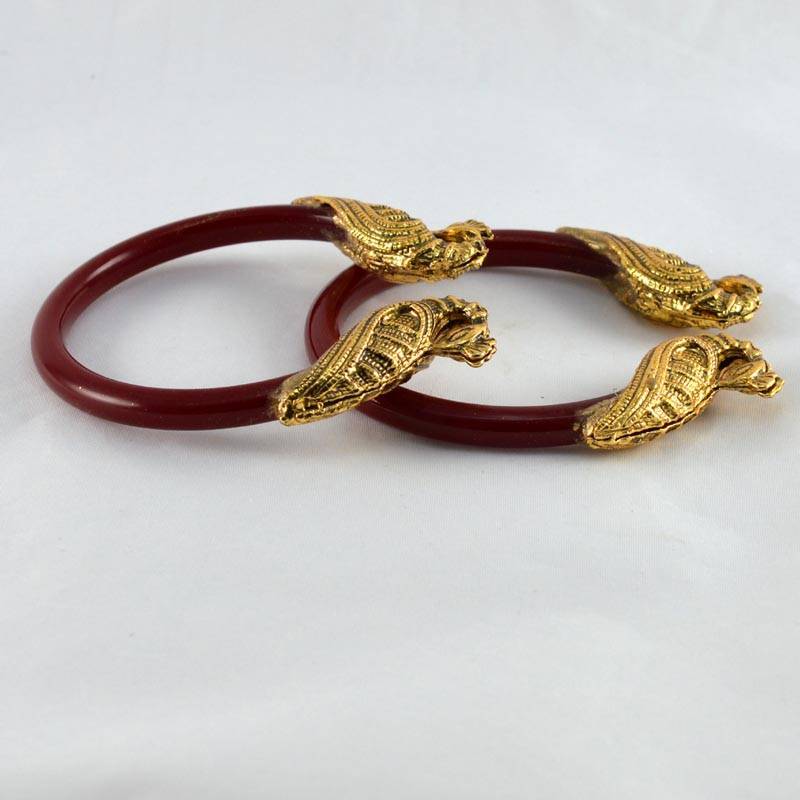 Striking Stretchable Bangles Kara Colour Red
