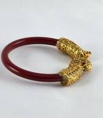 Acrylic Stretchable Bangles Kara Colour Red