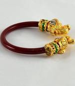 Impressive Stretchable Bangles Kara Colour Red
