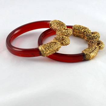 Stretchable Bangles 21Cut Trans Red 1