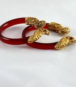 Exclusive Stretchable Bangles 21Cut Trans  Red