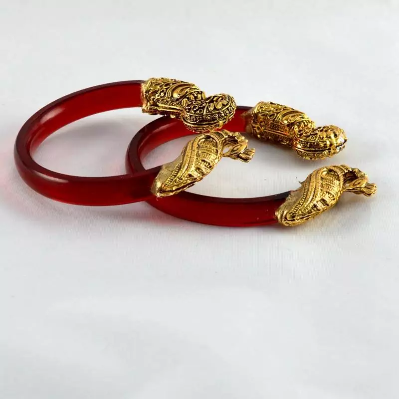 Exclusive Stretchable Bangles 21Cut Trans  Red
