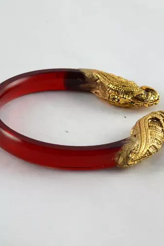 Striking Stretchable Bangles 21Cut Kara Trans Red