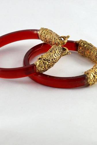 Fabulous Stretchable Bangles 21Cut Trans Red