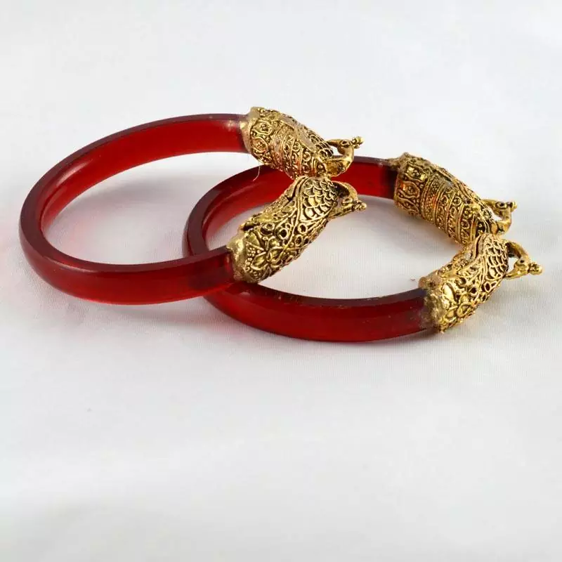 Fabulous Stretchable Bangles 21Cut Trans Red
