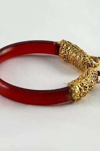 Dazzling Stretchable Bangles 21Cut Kara Trans Red