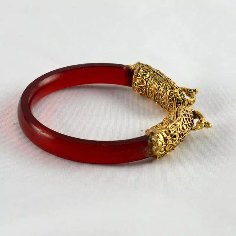 Dazzling Stretchable Bangles 21Cut Kara Trans Red