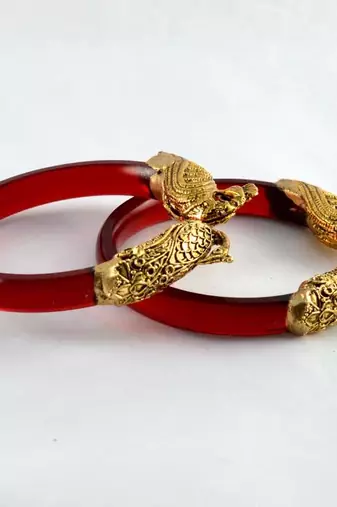 Exclusive Stretchable Bangles 21Cut Trans Red