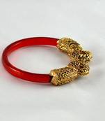 Fashionable Stretchable Bangles Kara Trans Red