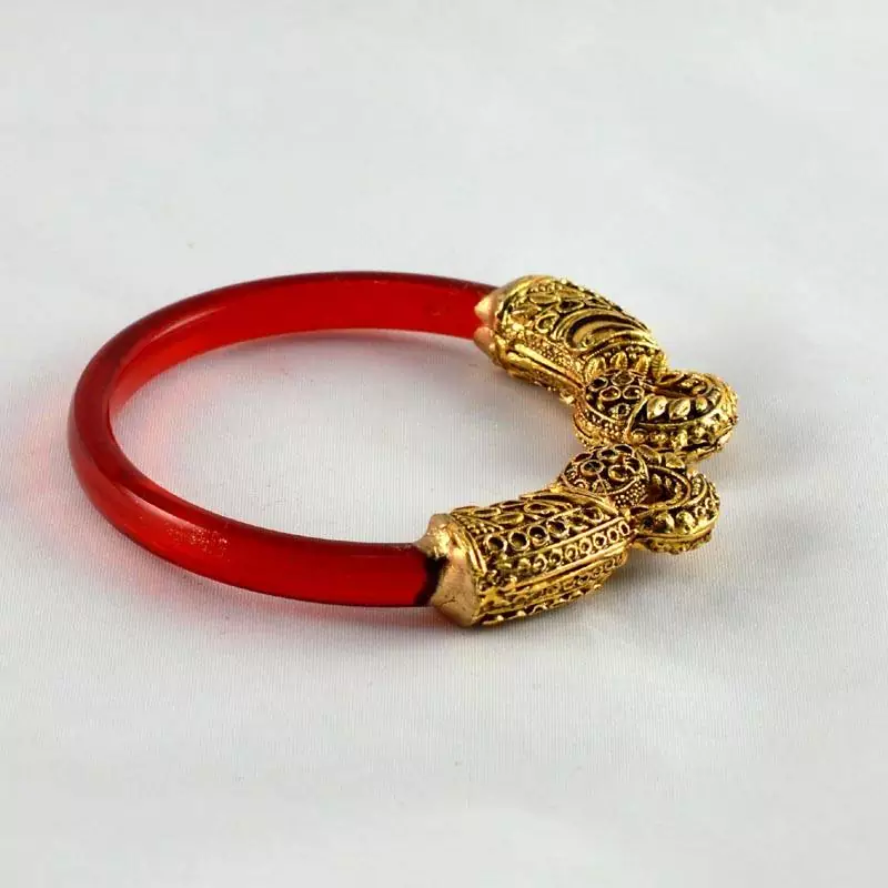 Fashionable Stretchable Bangles Kara Trans Red