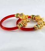 Elegant Stretchable Bangles Trans Red